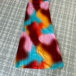 LNA Colorful Tie-Dye Maxi Dress